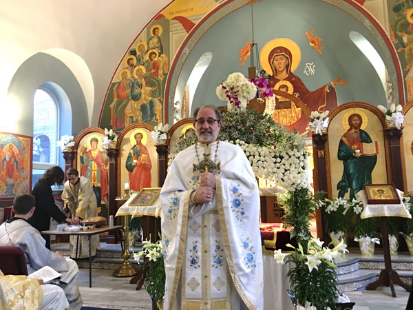 Scene from Holy Week - Holy Saturday Liturgy.