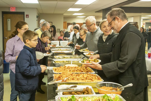 Scene from St. 
Lukes Hosts Combined Pre-sanctified Liturgy.